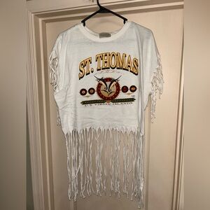 Vintage White Fringe St. Thomas Graphic Tee